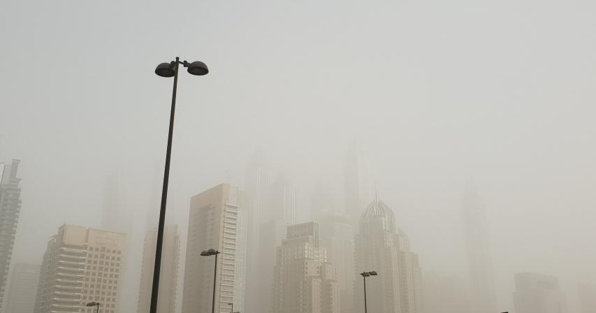 Heavy sandstorm in Dubai