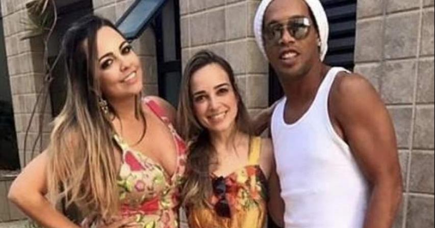 Ronaldinho with his Wives 