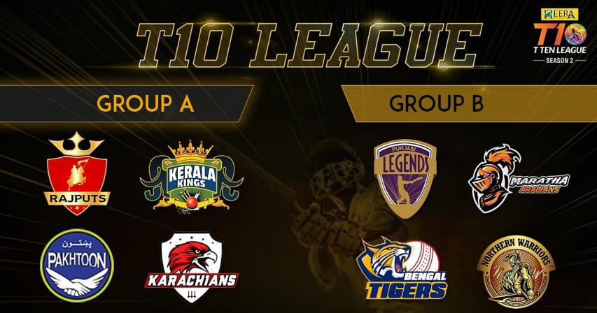 T10 League 2018 team fixtures announced 