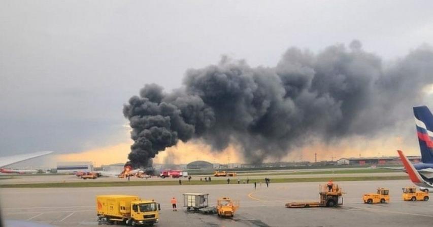 41 Killed As Russian Plane Catches Fire In Crash-Landing In Moscow