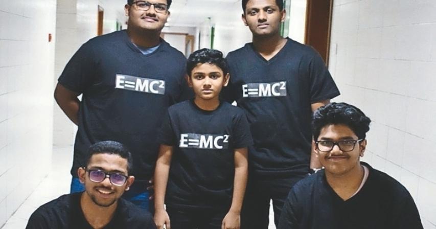Dubai students invent the machine to get rid of massage card trash