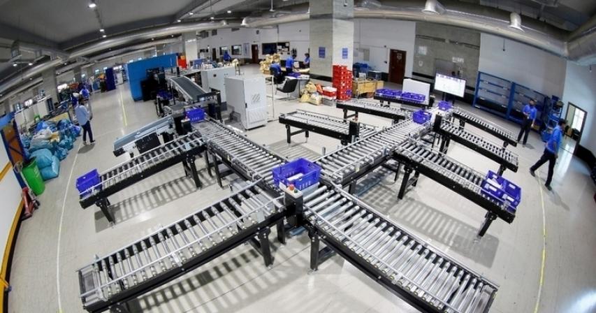 Inside Emirates Post's sorting facility in Dubai