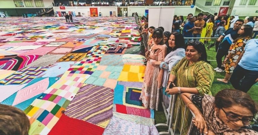 Knitting with love, women weave their way to Guinness World Record in UAE
