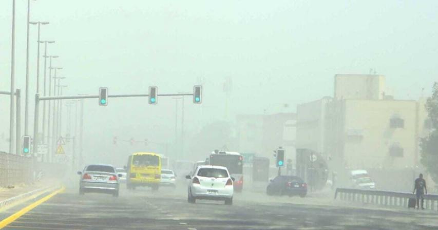 Dust storm alert, visibility reduced to less than 500 metres