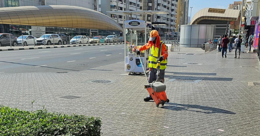 Dubai New Year's Day Street Cleaning