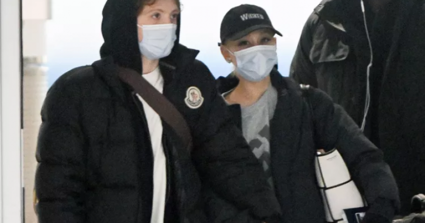 Ariana Grande and Ethan Slater