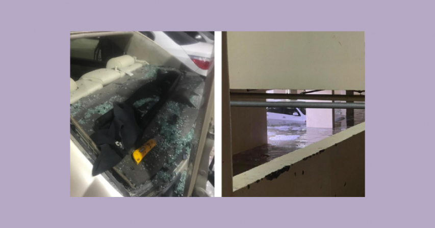 Hailstorm aftermath in Al Ain