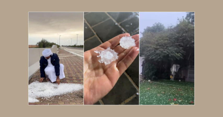 UAE hailstorm and thunderstorms
