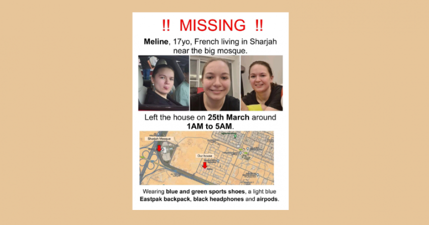 French teenager found in Sharjah