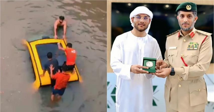 Dubai Police honour expat who saved 5 from sinking SUV during floods last year