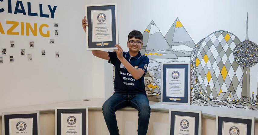Dubai: 14-year-old human calculator breaks 6 world records in one day