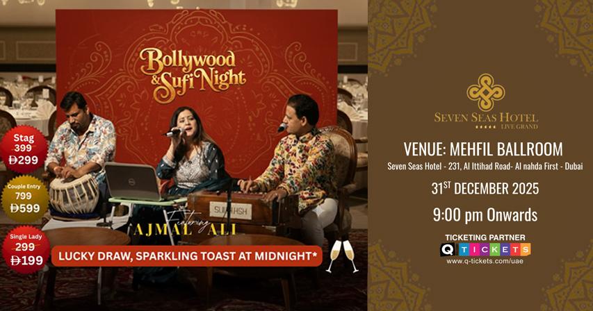 Bollywood & Sufi Night New Year Eve’s Royal Grand Gala Dinner
