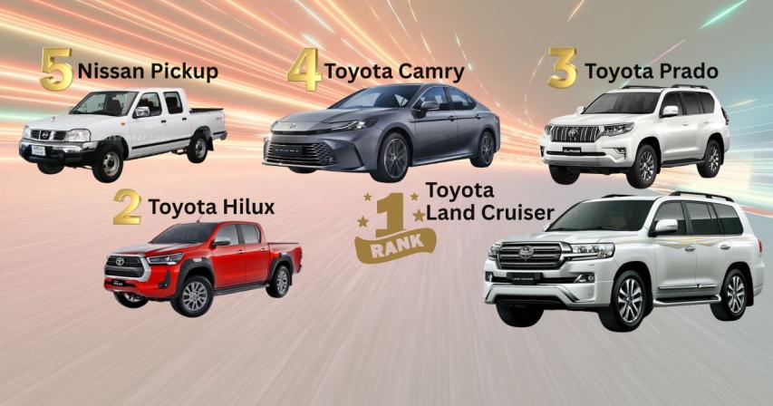 5 Best Selling Cars in Qatar