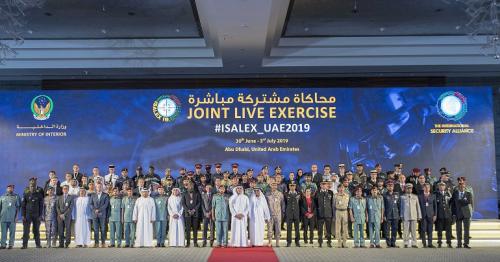 Saif bin Zayed Attends the Conclusion of ISALEX19 Exercise