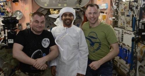 Why does UAE astronaut Hazzaa look puffy in space?