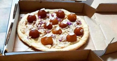 The gulab jamun pizza is a viral sensation