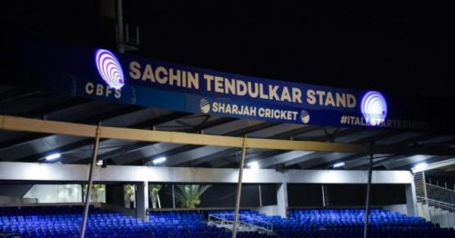 Sachin writes Heartwarming Note as West Stand of Sharjah Stadium renamed Sachin Tendulkar Stand 