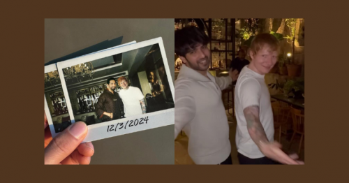 Ed Sheeran meets Ayushmann Khurrana, dances with Armaan Malik on 'Butta Bomma' song